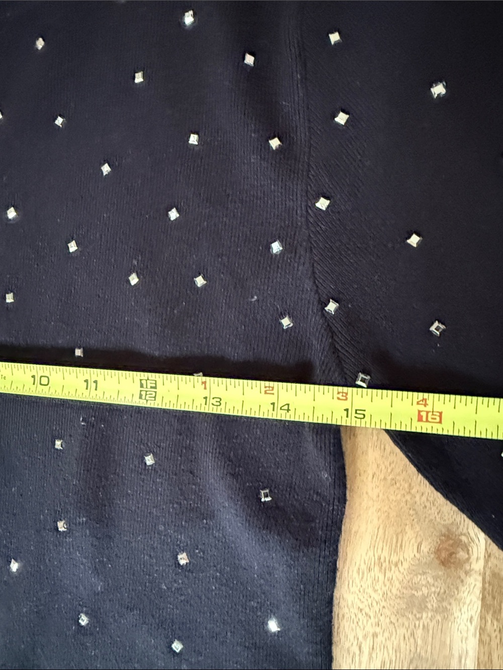 Zara Black Turtleneck Sweater with Silver Dot Embellishments - Picture 2 of 6